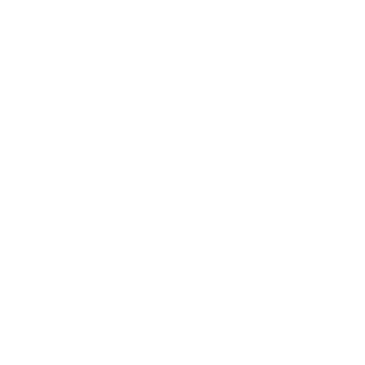 A simple white line art icon on a transparent background depicts two stylized figures seated opposite each other at a small table, with a speech bubble containing lines above them, indicating conversation or an interview.